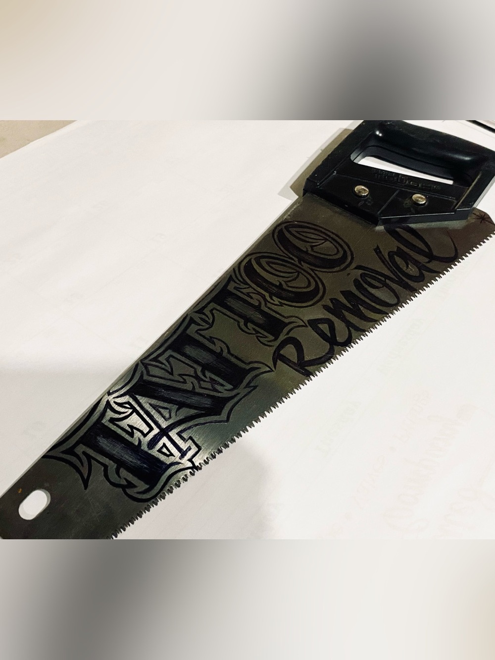 Hand Saw with TATTOO REMOVAL